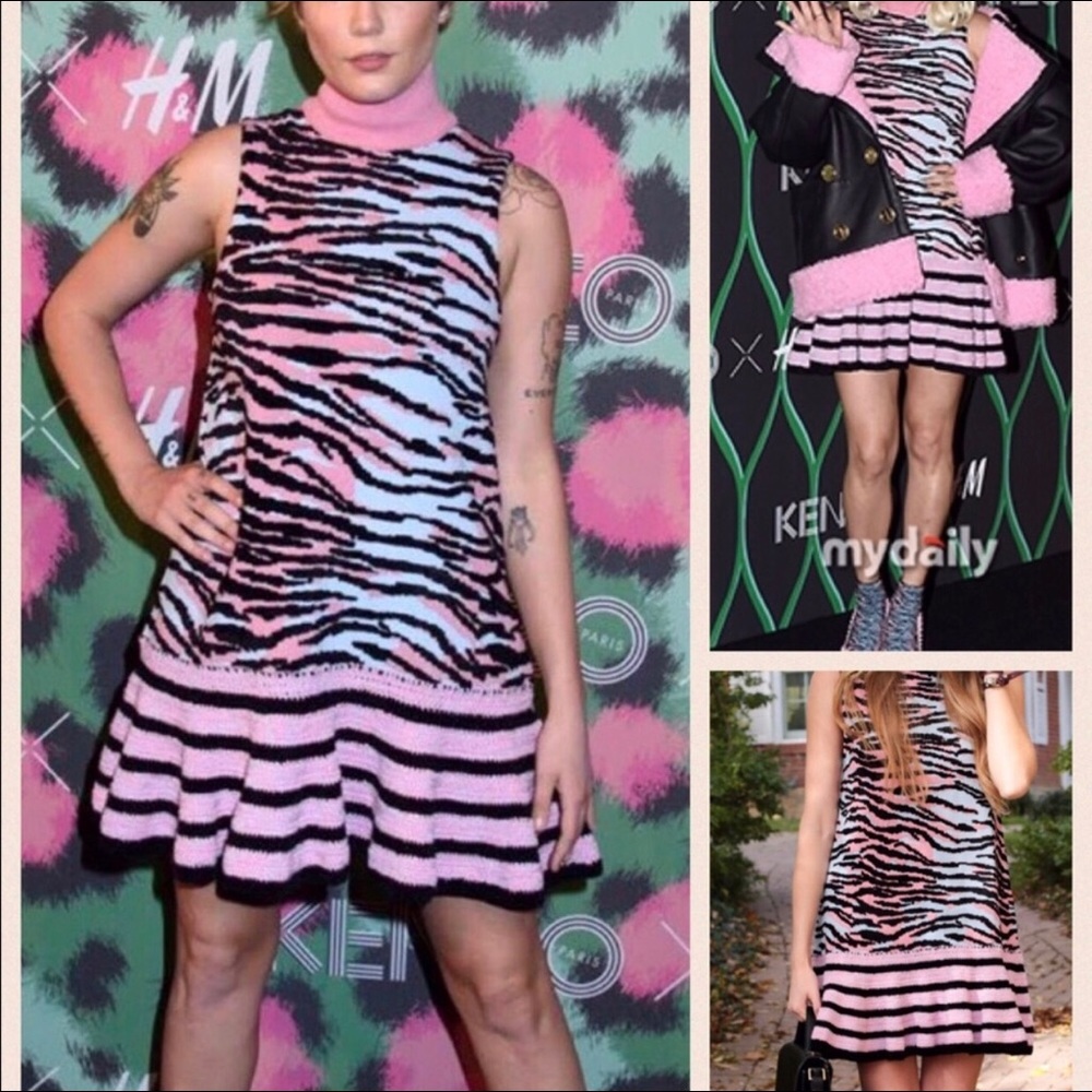 Kenzo x H&M Sleeveless Wood Blend Dress. LIKE NEW